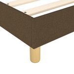 vidaXL Cadre de lit Marron foncé 200x200 cm Tissu