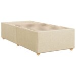 vidaXL Sommier à lattes de lit avec matelas Crème 100x200 cm Tissu
