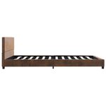 vidaXL Cadre de lit Marron Similicuir daim 120x200 cm