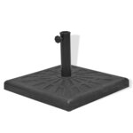 vidaXL Base carrée de parasol Résine Noir 19 kg