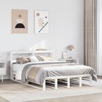 vidaXL Cadre de lit sans matelas blanc 150x200 cm bois de pin massif