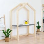 Bureau enfant cabane STOLLY verni et gris