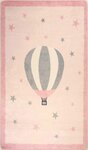 Tapis enfant MONGOLFIERE 80 x 150 cm - Rose