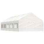 vidaXL Belvédère avec toit blanc 11 15x5 88x3 75 m polyéthylène