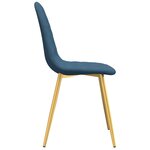vidaXL Chaises à manger lot de 4 Bleu Velours