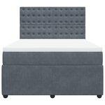 vidaXL Sommier à lattes de lit et matelas Gris foncé 160x200cm Velours