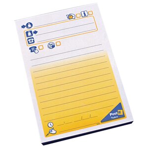 Bloc Imprimé téléphone 50 Feuilles Notes Repositionnables Sticky Notes Rectangle Bicolore (Jaune/Blanc), 102 x 149 mm (paquet 12 x 50 feuilles)