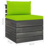 vidaXL Salon palette de jardin 7 Pièces avec coussins Bois de pin massif