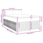 vidaXL Sommier à lattes de lit avec matelas Rose 140x200 cm Velours