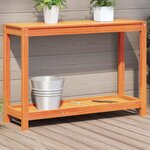 vidaXL Table de rempotage avec étagère cire marron bois massif de pin