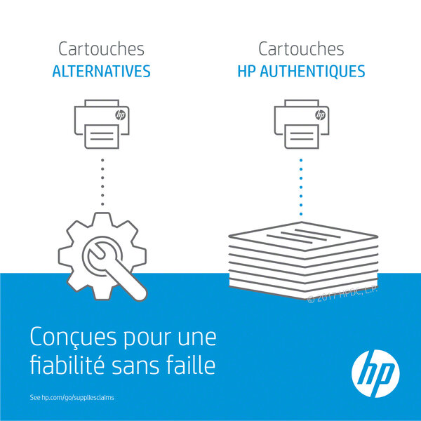 Hp hp 304 trois co. Cartouche d encre cloq. Hp 304 trois couleurs cartouche d encre cloque