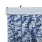 vidaXL Rideau anti-mouches bleu et blanc 100x230 cm chenille