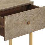 vidaXL Table console 90x30x76 cm bois massif de manguier et fer