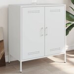 vidaXL Buffet blanc 68x39x79 cm acier
