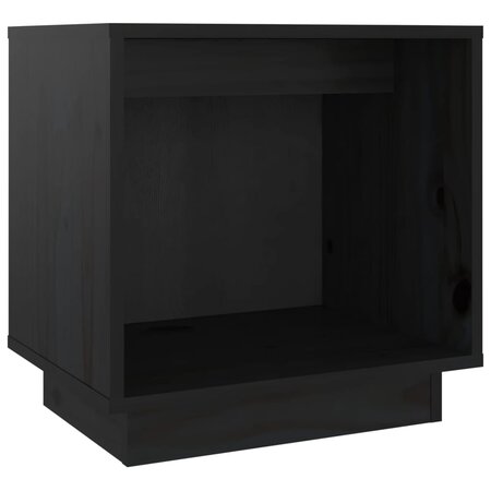 vidaXL Table de chevet Noir 40x30x40 cm Bois de pin solide