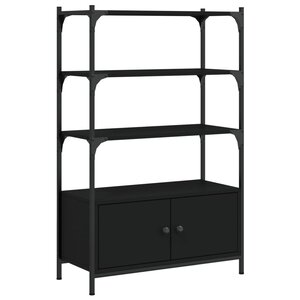 vidaXL Bibliothèque à 3 niveaux noir 70x30x109 5 cm bois d'ingénierie
