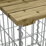 vidaXL Banc de jardin design gabion 63x31 5x42 cm bois de pin imprégné