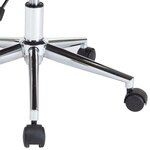 Chaise fauteuil siège pivotante de bureau informatique étude bois courbé et similicuir crème 02_0024095