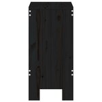 vidaXL Tabourets de bar lot de 2 noir 40x36x75 cm bois massif de pin