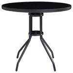 vidaXL Ensemble à manger de jardin 5 Pièces aluminium et textilène noir