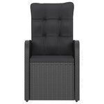 vidaXL Mobilier à dîner de jardin 9Pièces et coussins résine tressée noir