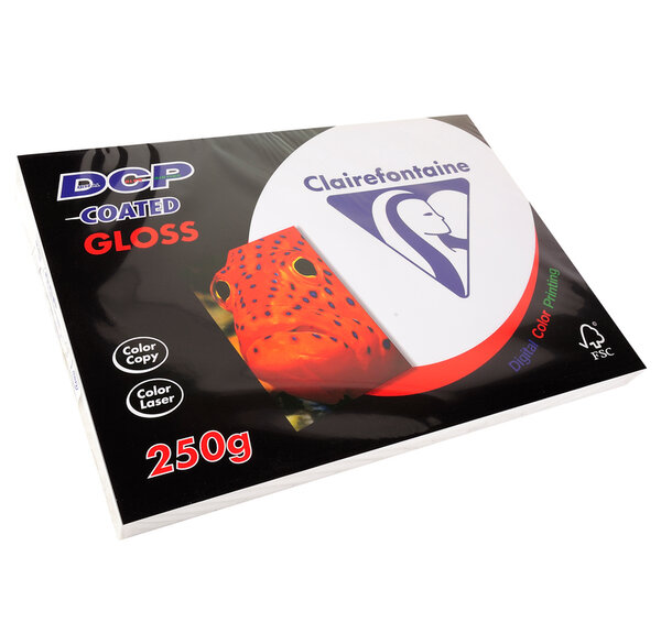 Ramette 125 Feuilles Papier DCP 250g A3 420x297 mm Certifié FSC Couché Brillan... CLAIREFONTAINE