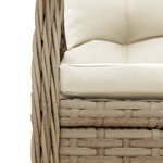 vidaXL Chaises inclinables de jardin lot de 2 beige résine tressée