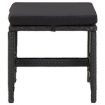 vidaXL Ensemble à manger de jardin coussins 9Pièces Résine tressée Noir