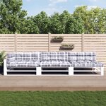 vidaXL Coussins de palette lot de 7 motif de carreaux gris tissu