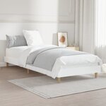 vidaXL Cadre de lit blanc 75x190 cm bois d'ingénierie