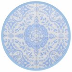 vidaXL Tapis d'extérieur bleu clair Ø160 cm PP