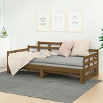 vidaXL Lit coulissant Marron miel Bois de pin solide 2x(90x190) cm