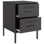 vidaXL Tables de chevet 2 Pièces noir 36x39x50 5 cm acier