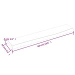 vidaXL Étagère murale marron foncé 60x10x4 cm bois chêne massif traité