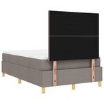 vidaXL Lit à sommier à ressorts avec matelas Taupe 120x200 cm Tissu