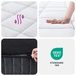 vidaXL Matelas à ressorts ensachés dureté moyenne 180x200 cm