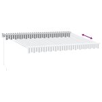 vidaXL Auvent rétractable anthracite et blanc 3 5x2 5m tissu/aluminium