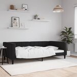 vidaXL Lit de repos noir 100x200 cm velours