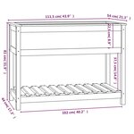 vidaXL Jardinière avec étagère Blanc 111 5x54x81 cm Bois massif de pin