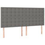 vidaXL Cadre de lit avec tête de lit Gris foncé 200x200 cm Tissu