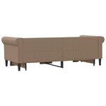 vidaXL Lit de jour avec lit gigogne cappuccino 90x200 cm similicuir