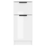 vidaXL Buffet Blanc brillant 30x30x70 cm Bois d'ingénierie