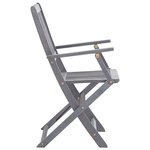 vidaXL Mobilier à dîner de jardin 7 Pièces Bois d'acacia massif Gris