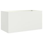 vidaXL Jardinière blanc 62x30x29 cm acier laminé à froid
