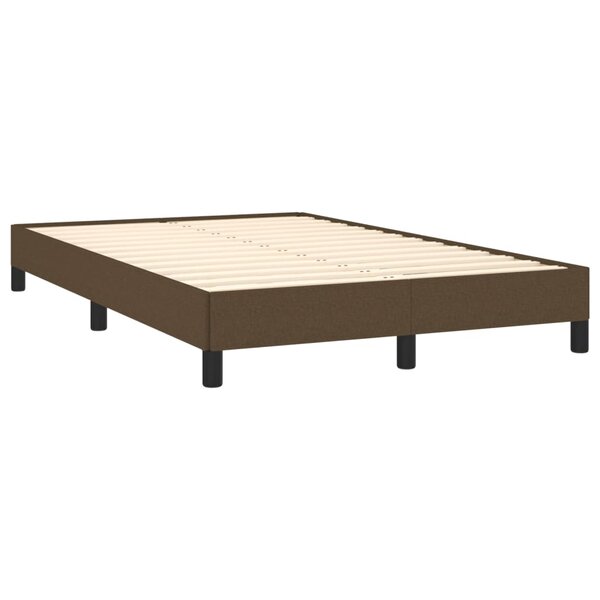 vidaXL Cadre de lit marron foncé 120x190 cm tissu