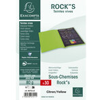 Paquet De 30 Sous-chemises Rock''s 80 - 22x31cm - Jaune Citron - X 10 - Exacompta