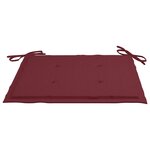 vidaXL Chaises de jardin avec coussins rouge bordeaux 6Pièces Teck massif