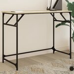 vidaXL Bureau chêne sonoma bois d'ingénierie et acier enduit de poudre