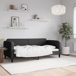 vidaXL Lit de repos noir 90x190 cm tissu