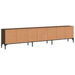 vidaXL Meuble TV à tiroir chêne brun 200x25x44 cm bois d'ingénierie